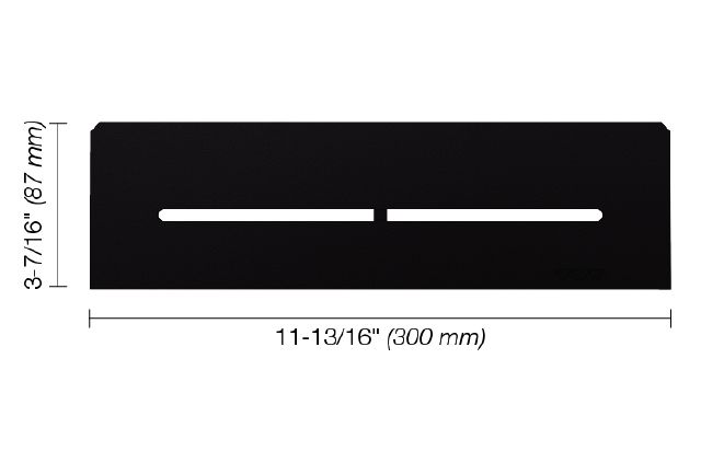 SHELF-N Rectangular Shelf for Niche Pure Design Aluminum Satin Black