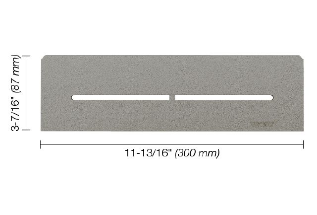 SHELF-N Rectangular Shelf for Niche Pure Design Aluminum Stone Grey