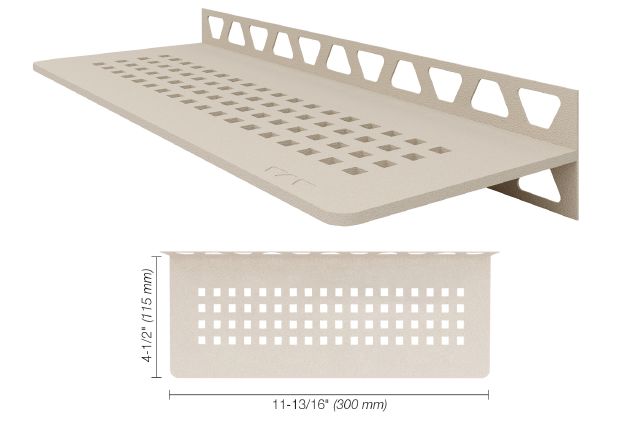 SHELF-W Étagère murale rectangulaire modèle Square Aluminium Crème