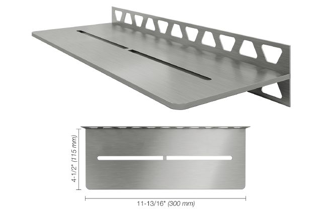 SHELF-W Étagère murale rectangulaire modèle Pure Acier inoxydable (V2) brossé
