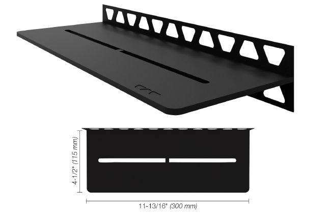 SHELF-W Étagère murale rectangulaire modèle Pure Aluminium Noir mat