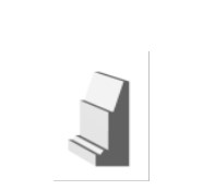 Back Band Casing Bevel Step MDF - 1-1/8" (27 mm) x 3-1/4" x 8'