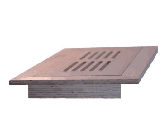 Vinyl Designer Windpoint Floor Vent 4" x 10"