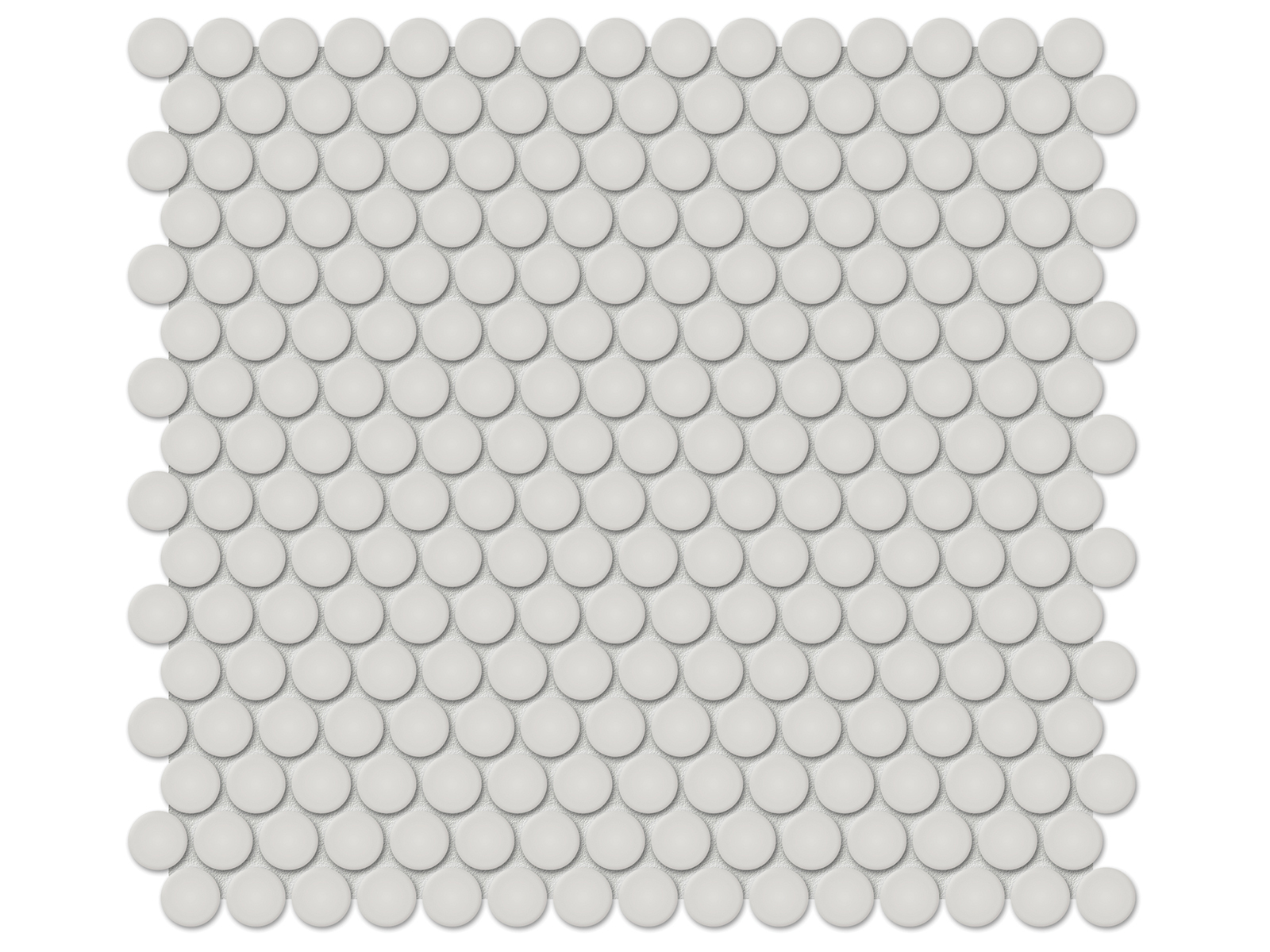 Mosaic Penny Round Soho Halo Grey Glossy 11" x 12"