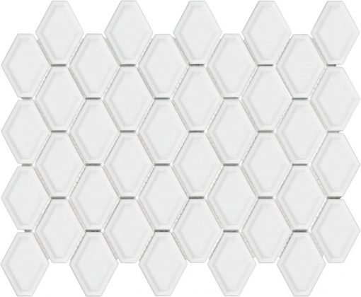 Porcelain Mosaic Soho White Convex Loft Glossy 10 1/4" x 12 1/2"