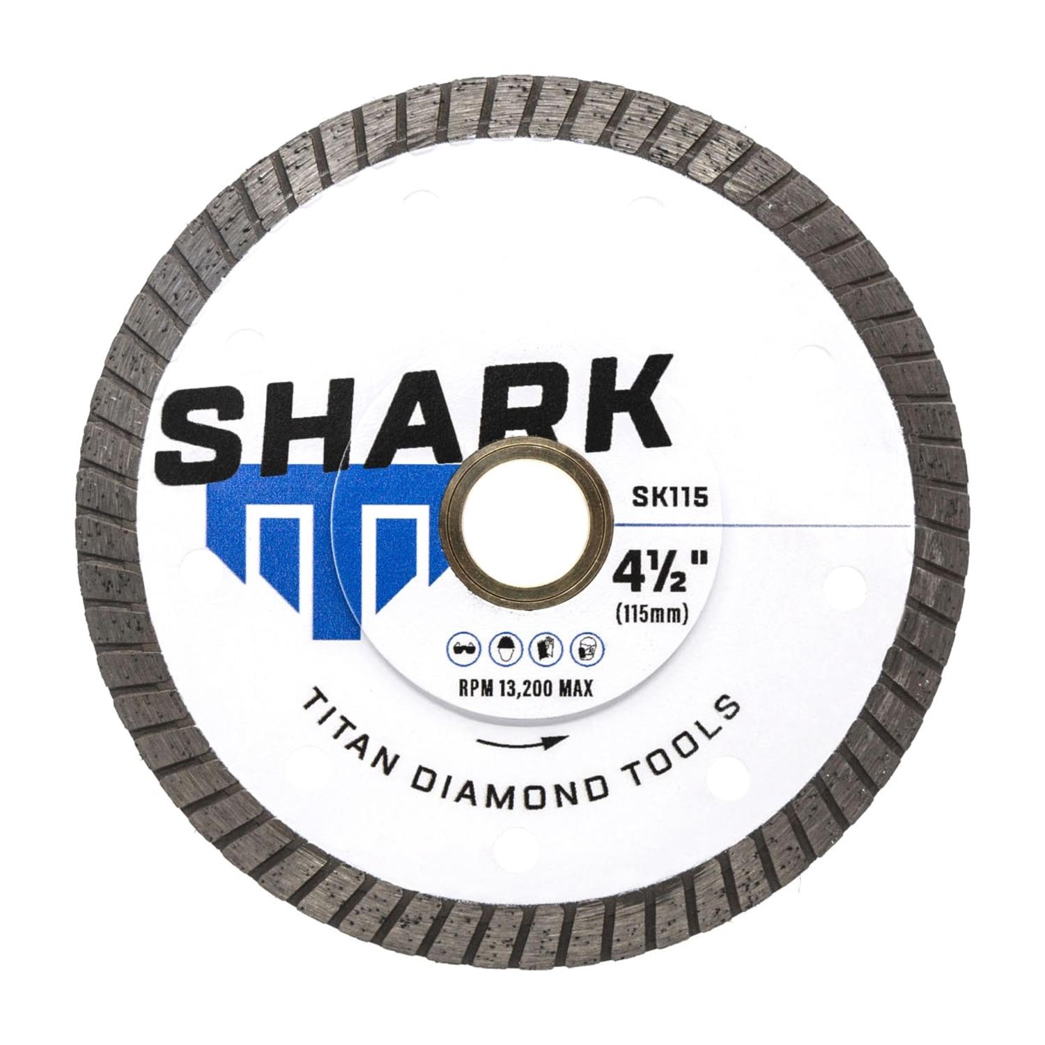 Titan Wet/Dry Diamond Segmented Tile Saw Blade Shark Turbo 4-1/2"