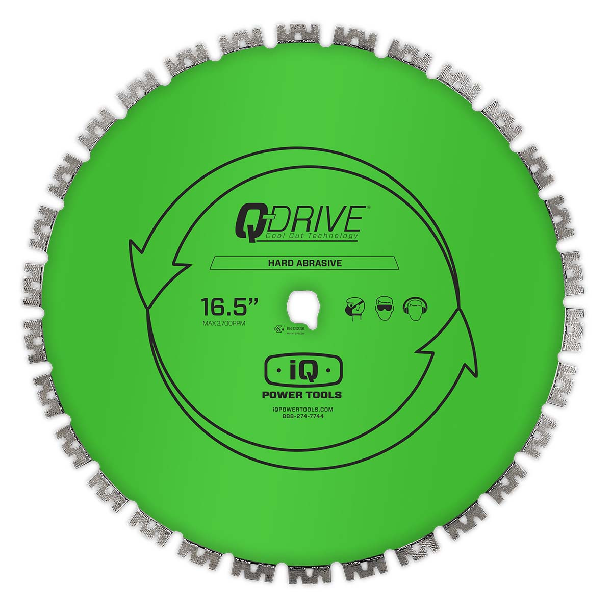 Concrete Saw Blade Segmented Diamond Q-Drive Super Hard Abrasive 16-1/2"