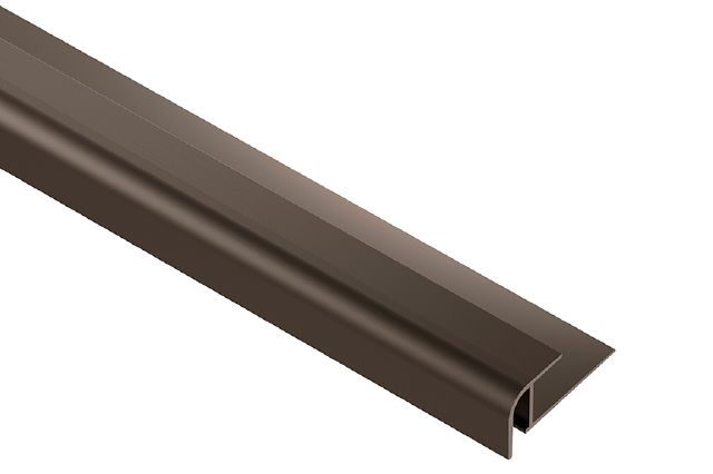VINPRO-RO Bullnose Anodized Aluminum Brushed Antique Bronze 5/16" (8 mm) x 8' 2-1/2"