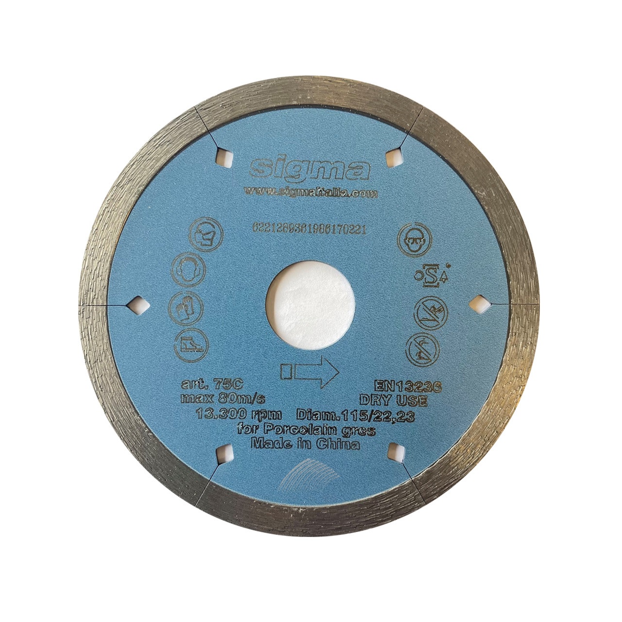 Lame continue diamanté â sec 4-1/2"