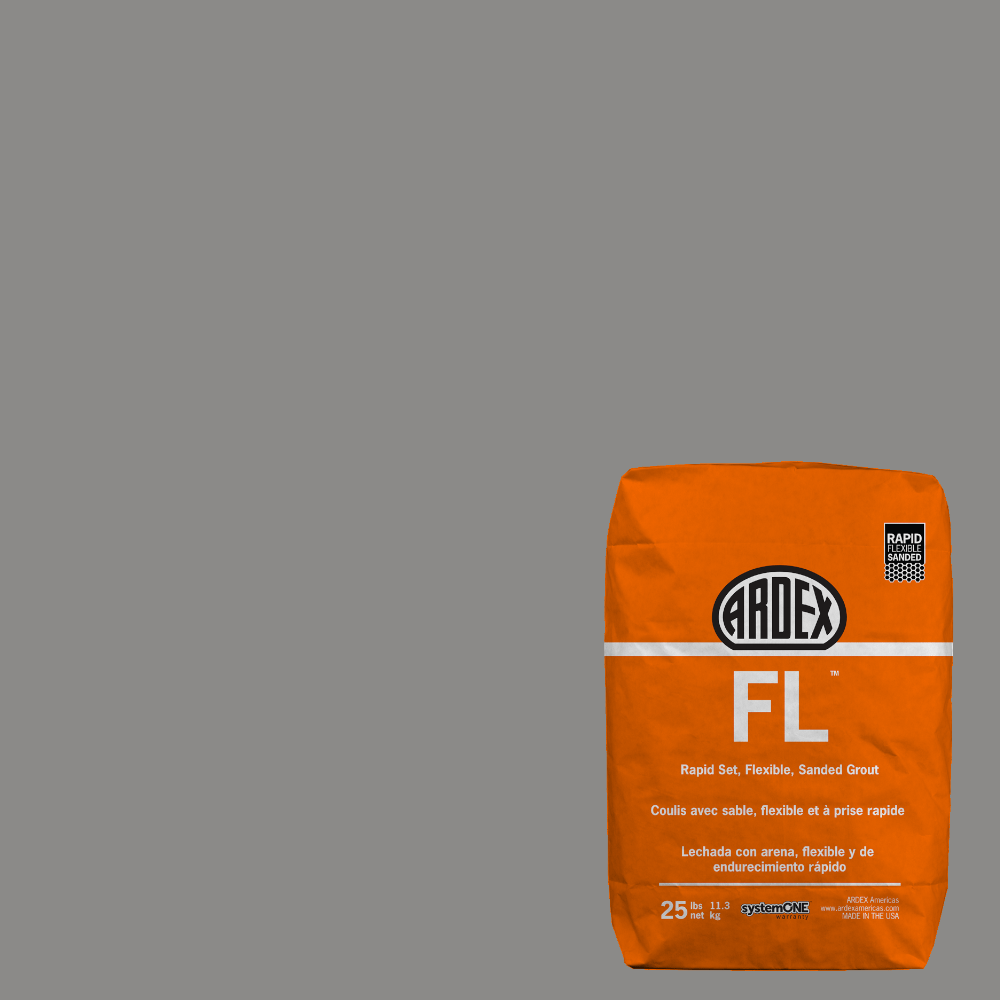 FL Rapid-Set Flexible Sanded Grout - Battleship #43 - 25 lb