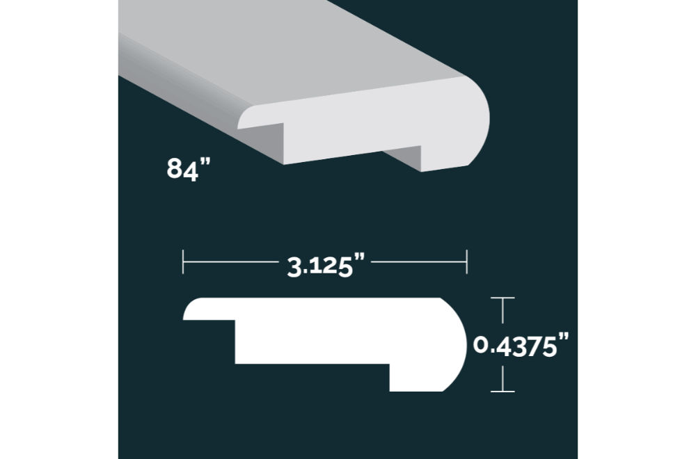 Lauzon Collection Bois franc Chêne Blanc Old York Mat Nez de marche