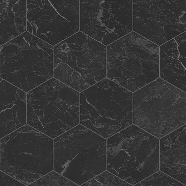 Vinyl Sheet TruTEX Nero Hex Black 12' - 2 mm (Sold in Sqyd)