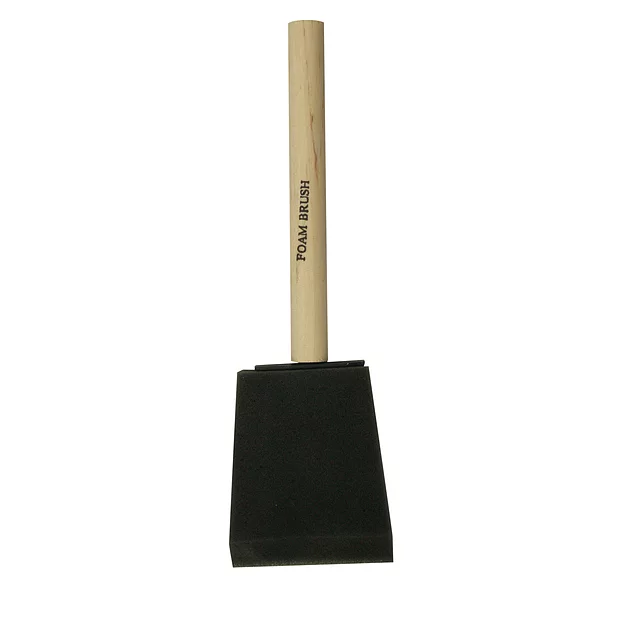 Foam brush with Wood Handle - 1"