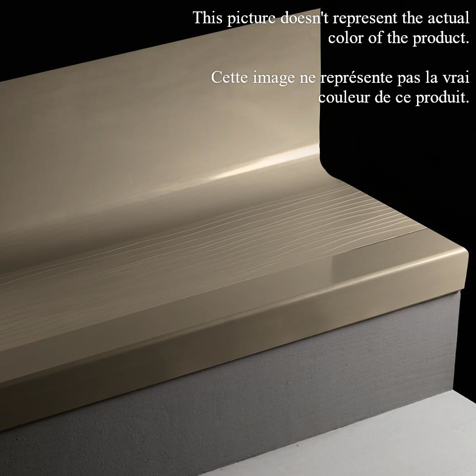 Angle Fit Rubber Stair Tread with Integrated Riser Raised Round #LB9 with Insert 4'