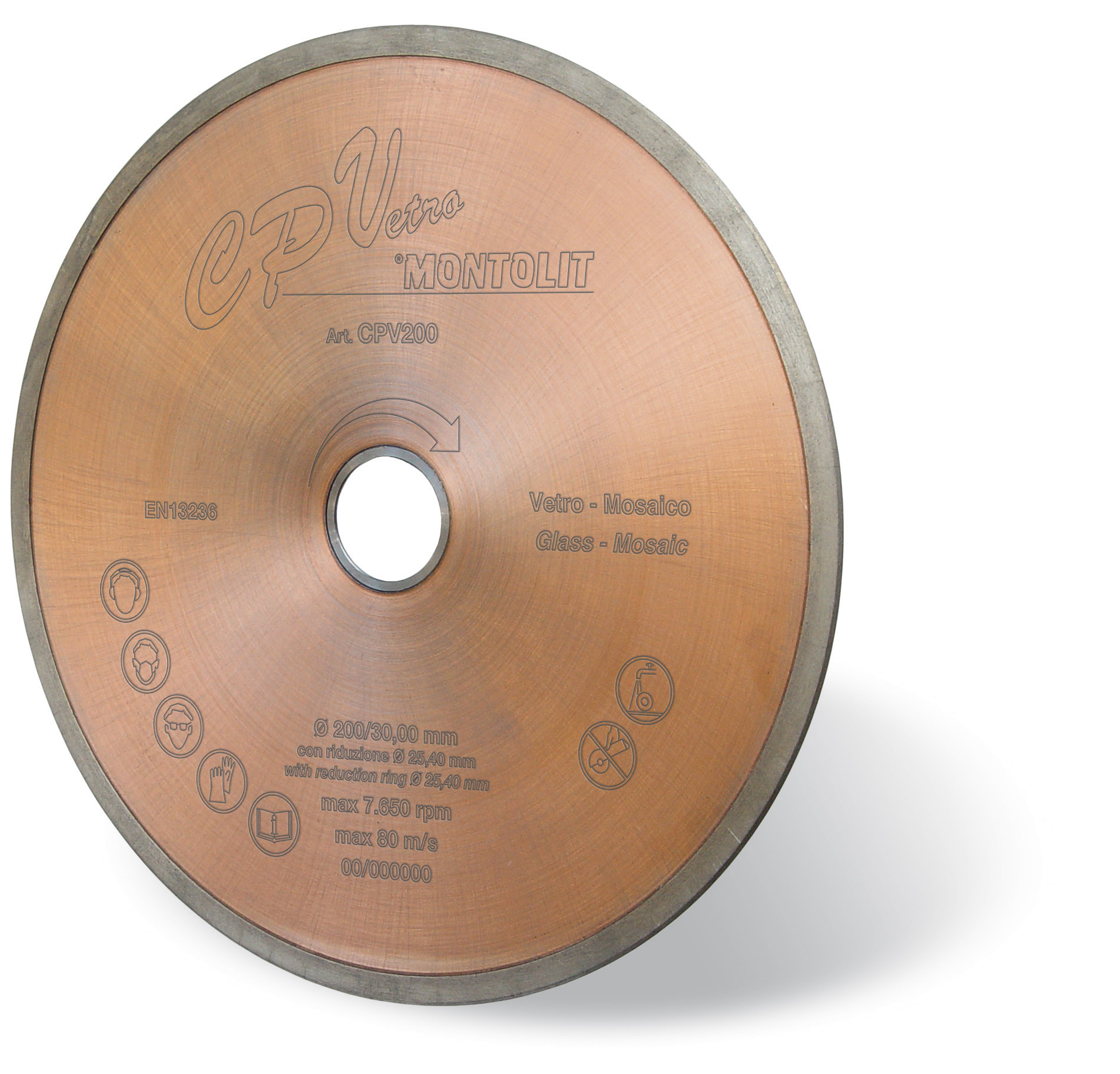 CPV Diamond Wet-Only Blade for Glass 8"