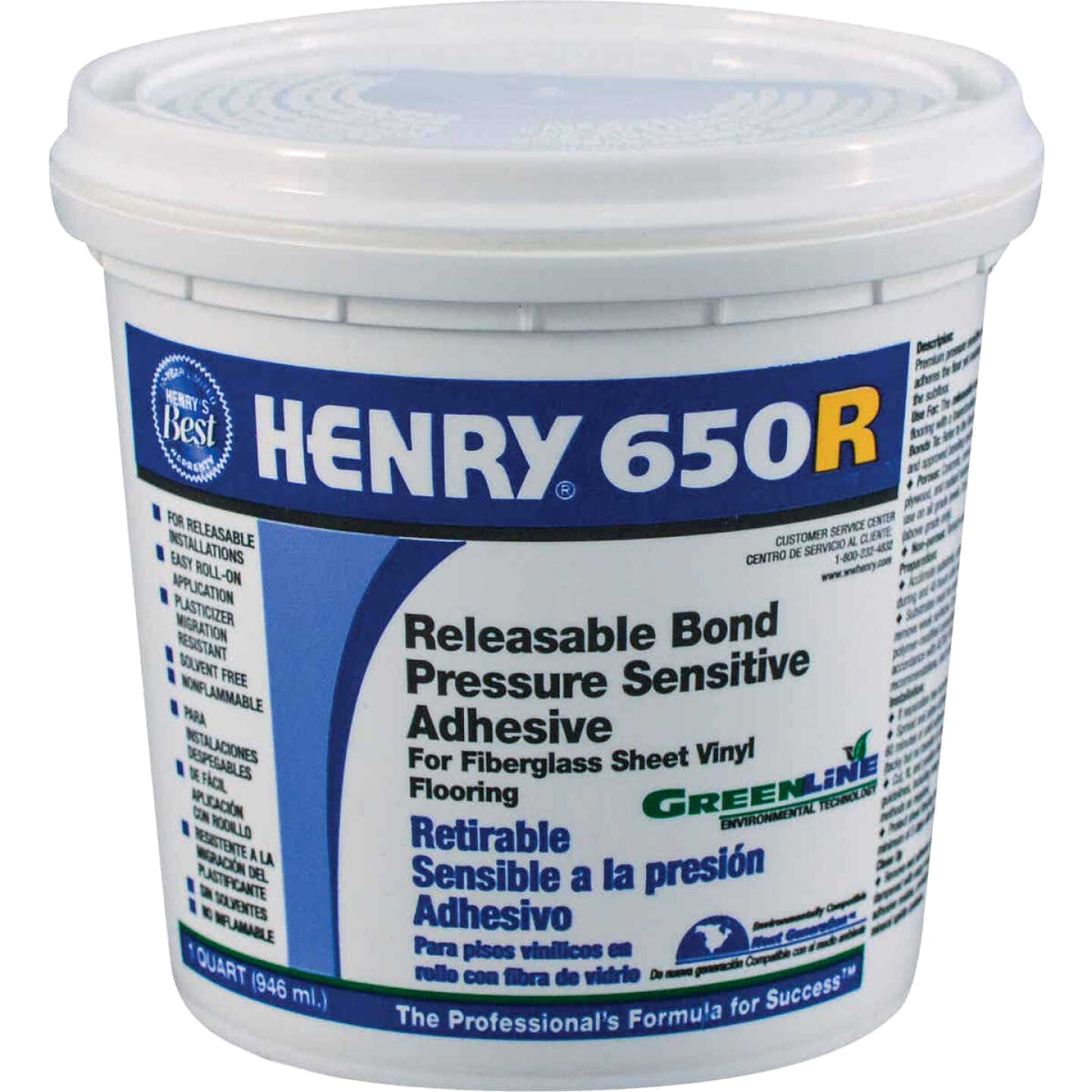 650-R Releasable Bond Pressure Sensitive Adhesive - 946 mL 