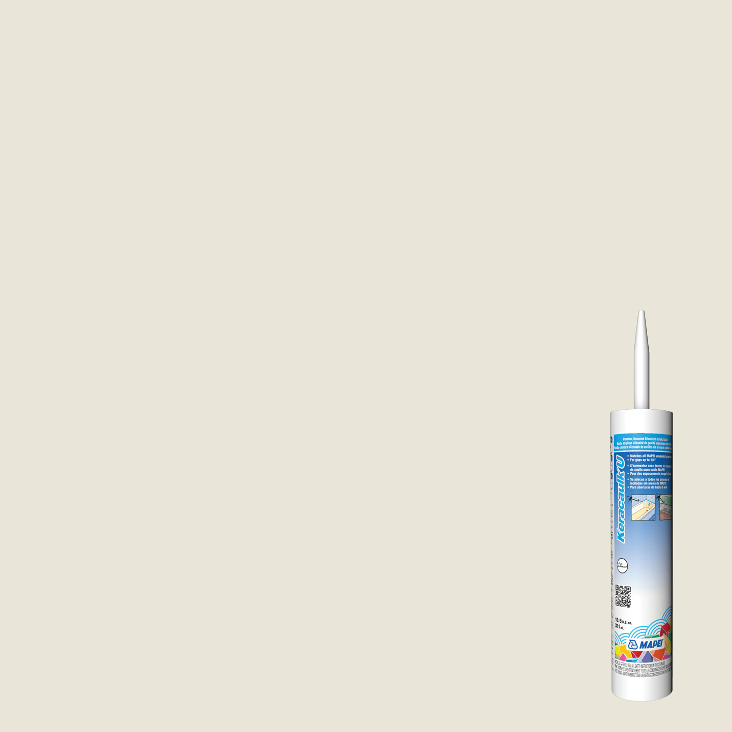 Keracaulk U Unsanded Siliconized Acrylic Caulk #5220 Eggshell 311 mL