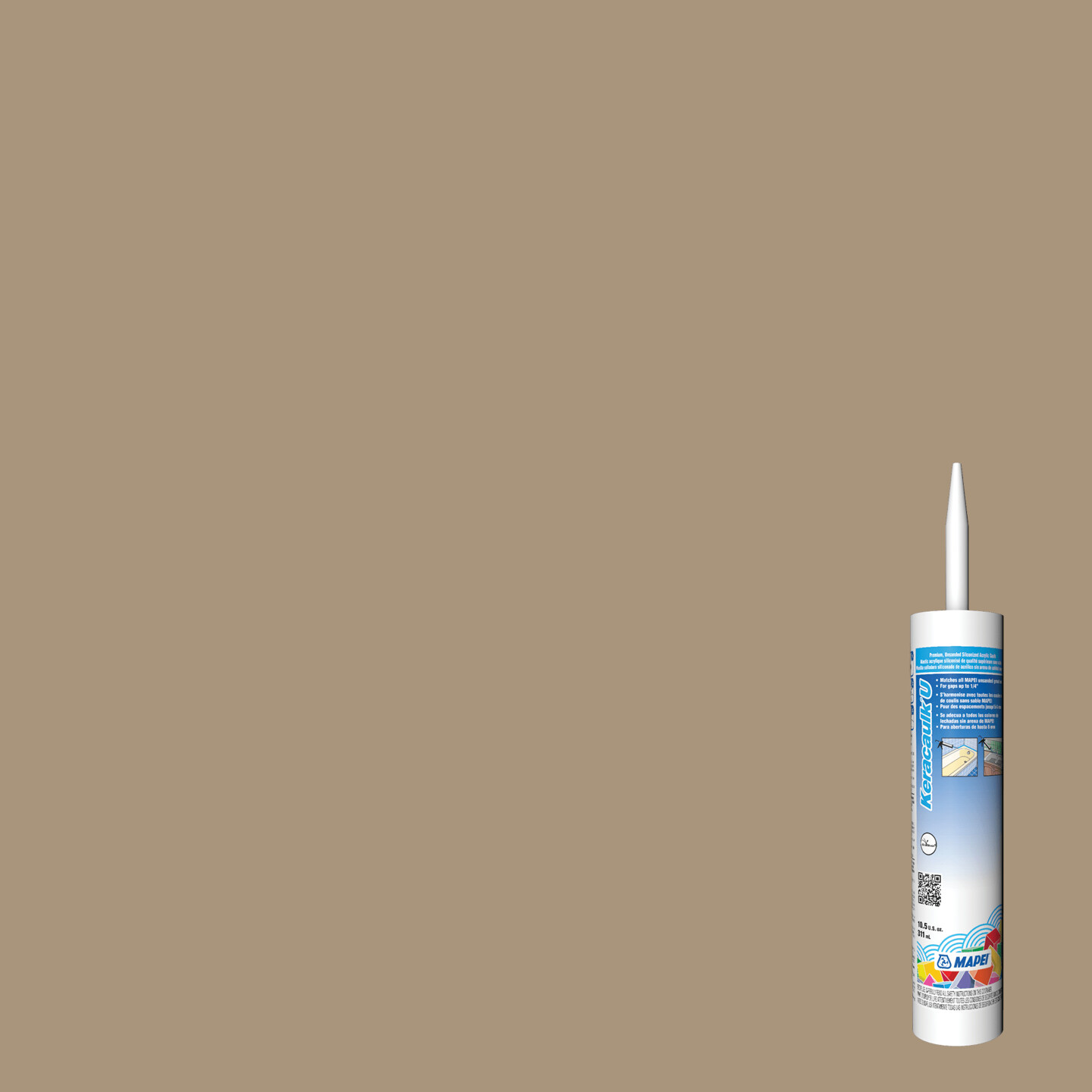 Keracaulk U Unsanded Siliconized Acrylic Caulk - #05 Chamois - 311 mL