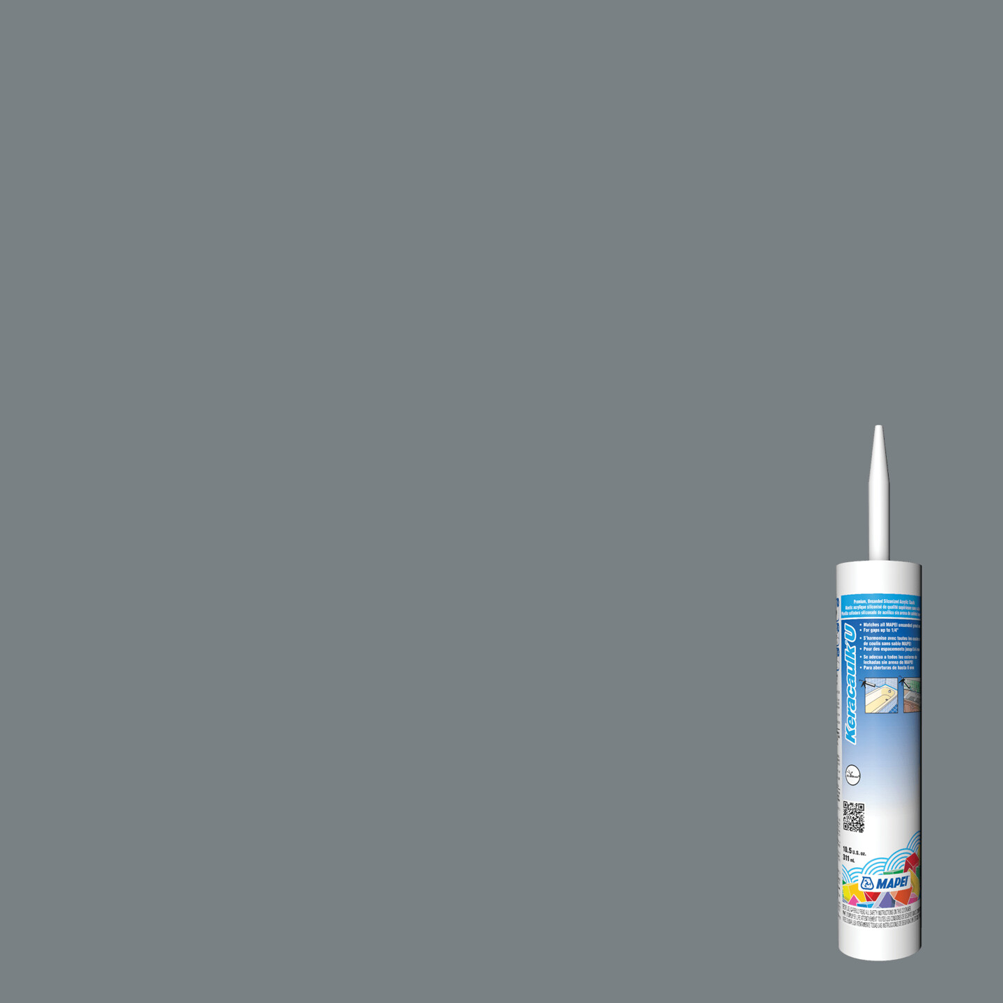 Keracaulk U Unsanded Siliconized Acrylic Caulk - #19 Pearl Gray - 311 mL