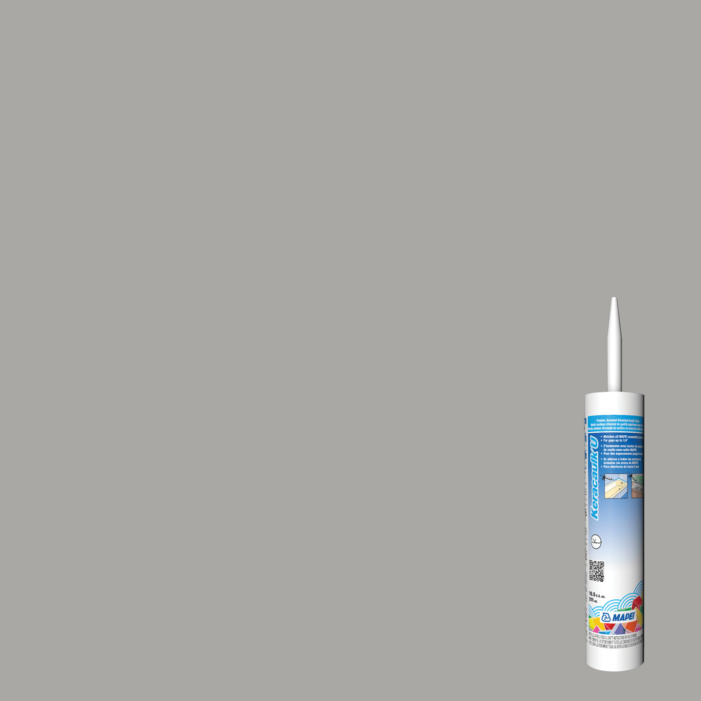 Keracaulk U Unsanded Siliconized Acrylic Caulk - #27 Silver - 311 mL
