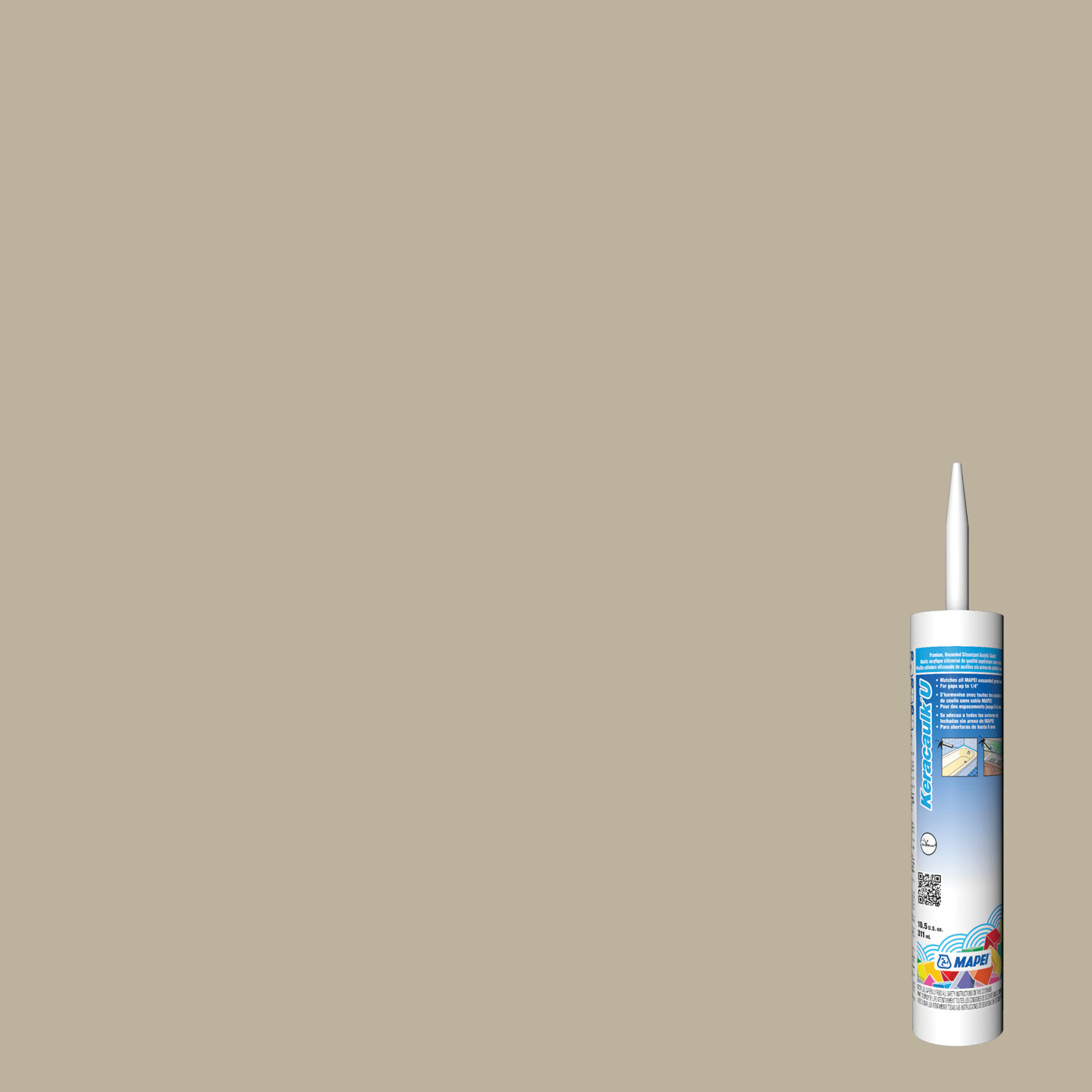 Keracaulk U Unsanded Siliconized Acrylic Caulk - #39 Ivory - 311 mL