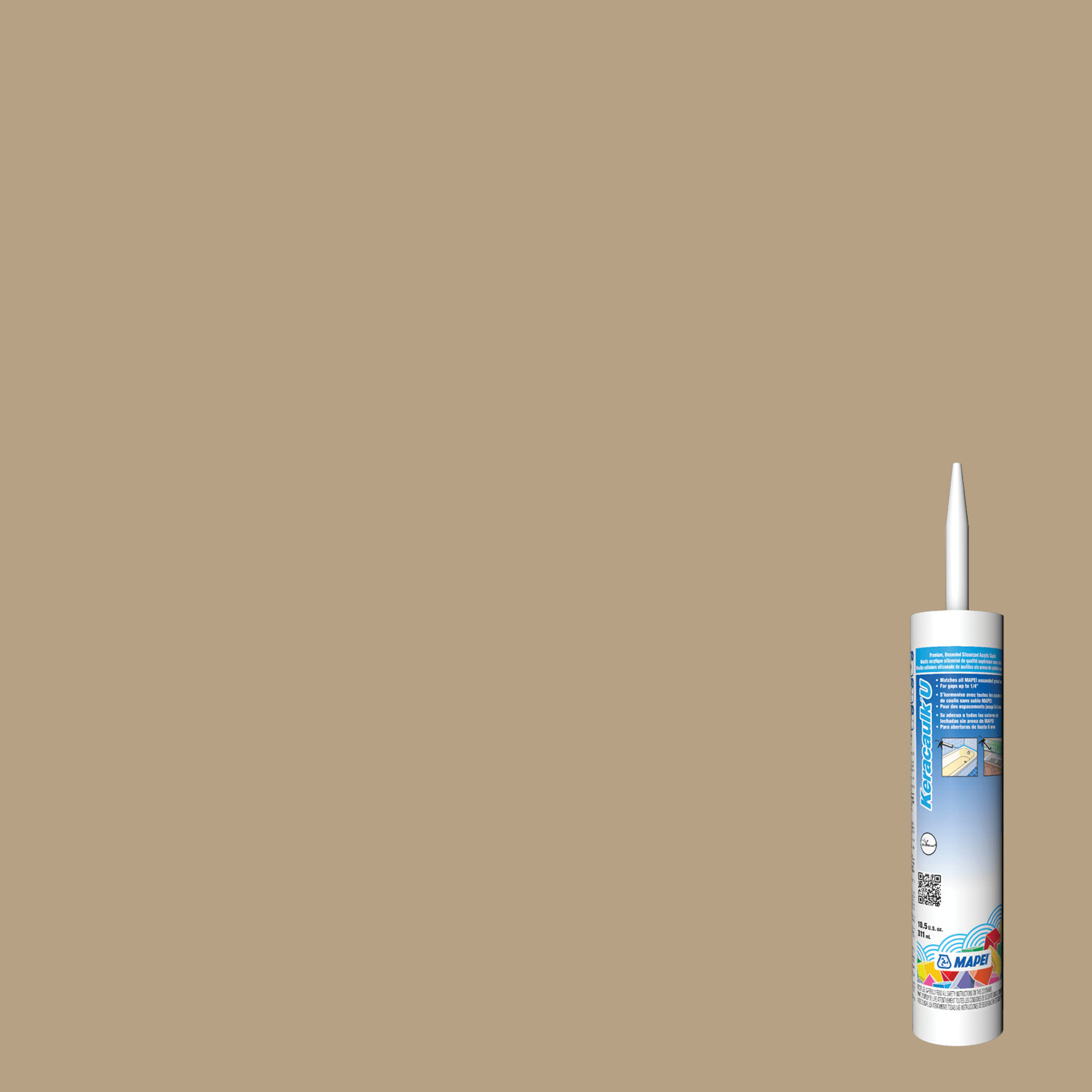 Keracaulk U Unsanded Siliconized Acrylic Caulk - #44 Pale Umber - 311 mL