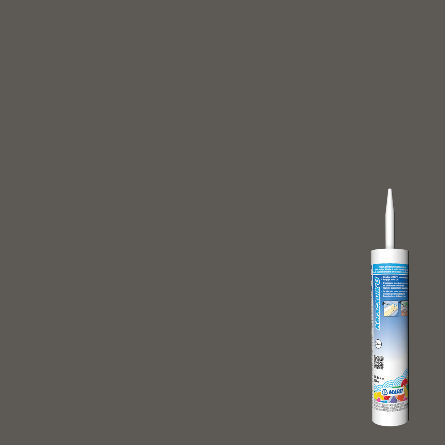Keracaulk U Unsanded Siliconized Acrylic Caulk - #47 Charcoal - 311 mL