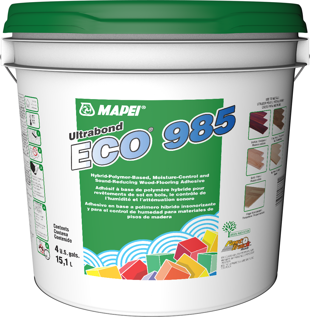 Ultrabond ECO 985 Hybrid-Polymer-Based Moisture-Control and Sound-Reducing Wood-Flooring Adhesive - 15.1 L