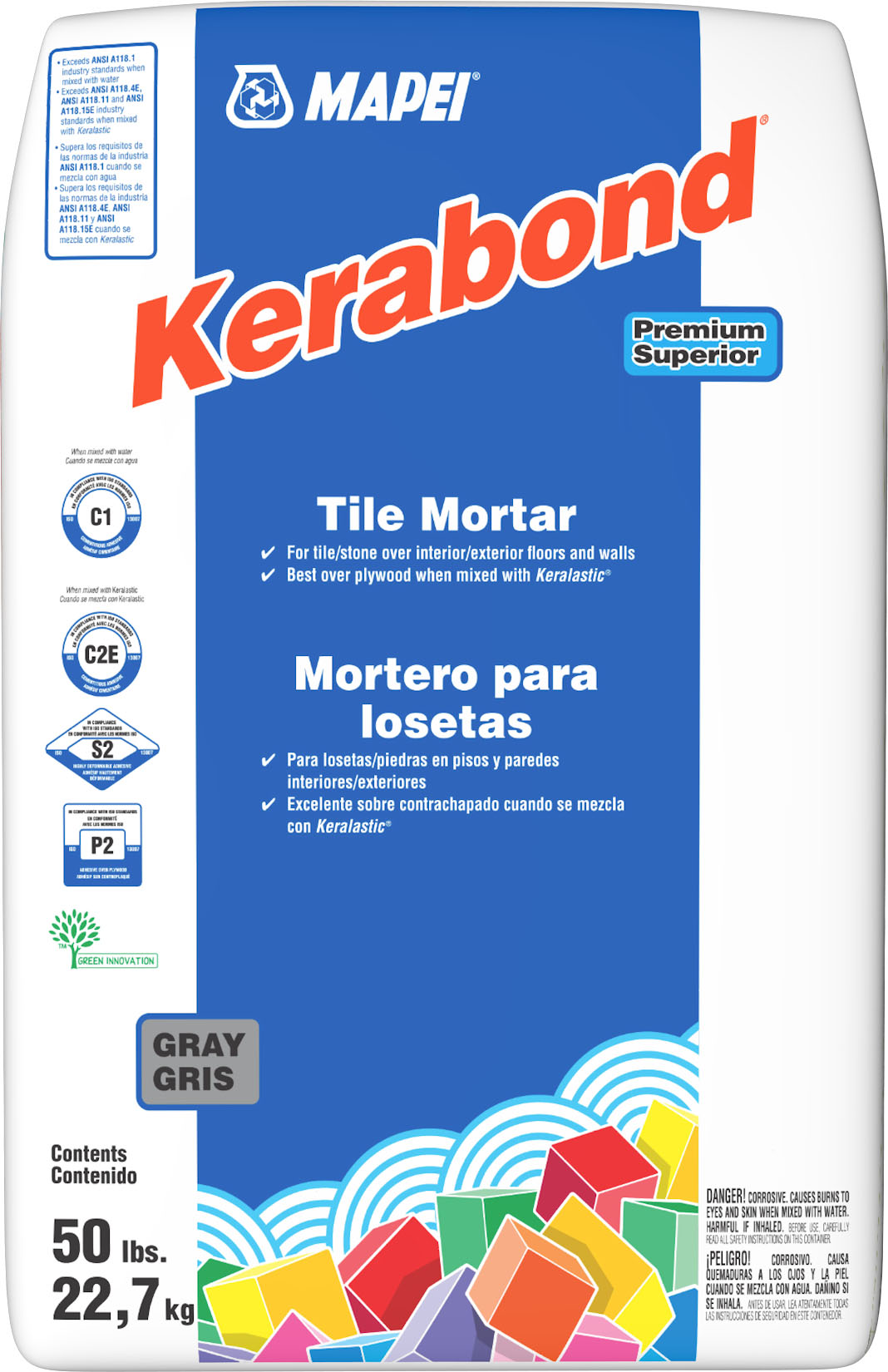 Kerabond Premium Tile Mortar Gray 50 lb
