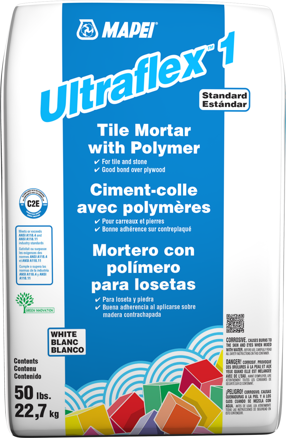 MAPEI UltraFlex 1 50-lb Gray Powder Thinset Mortar MAPEI UltraFlex 1 50-lb Gray Powder Thinset Mortar