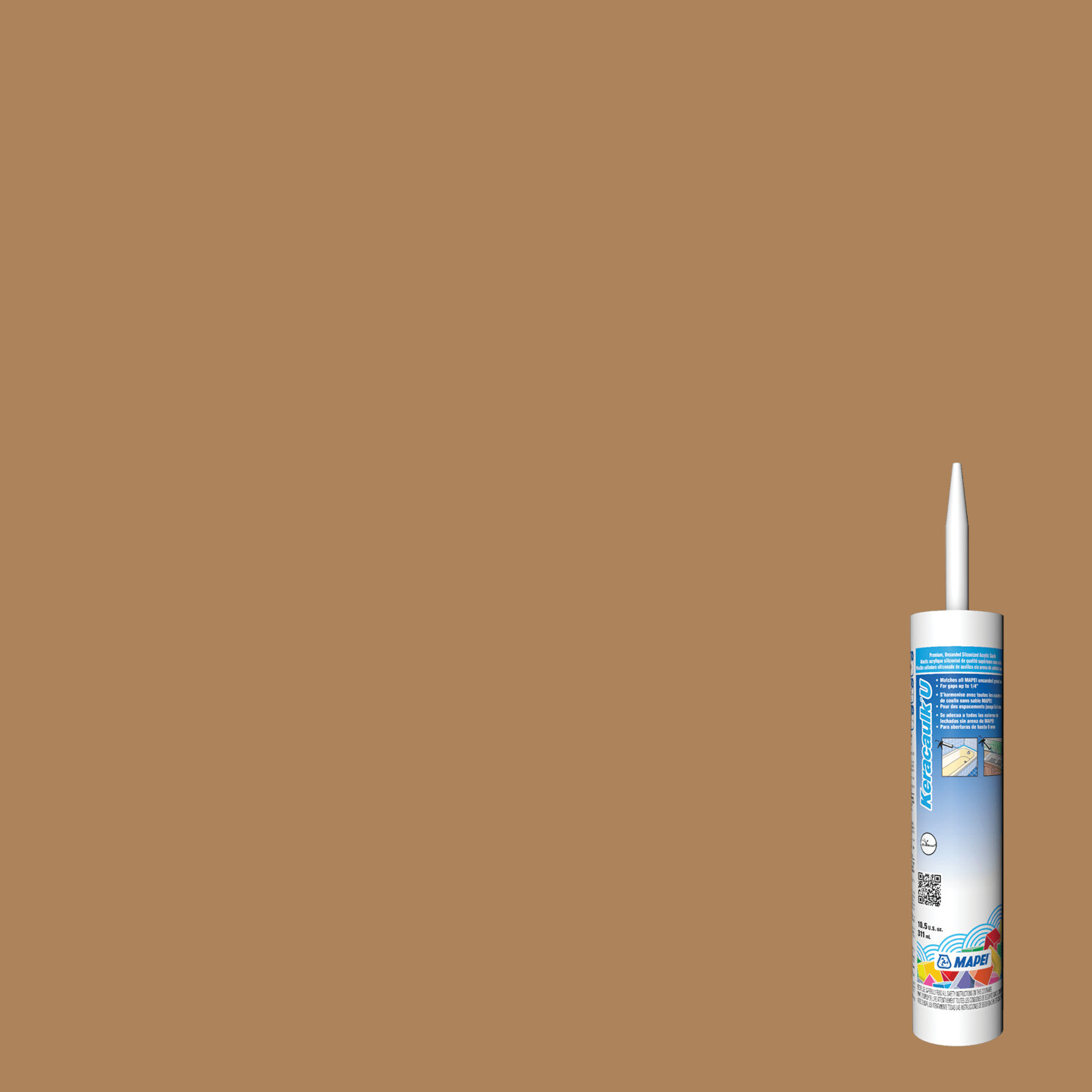Keracaulk U Unsanded Siliconized Acrylic Caulk - #109 Acorn - 311 mL
