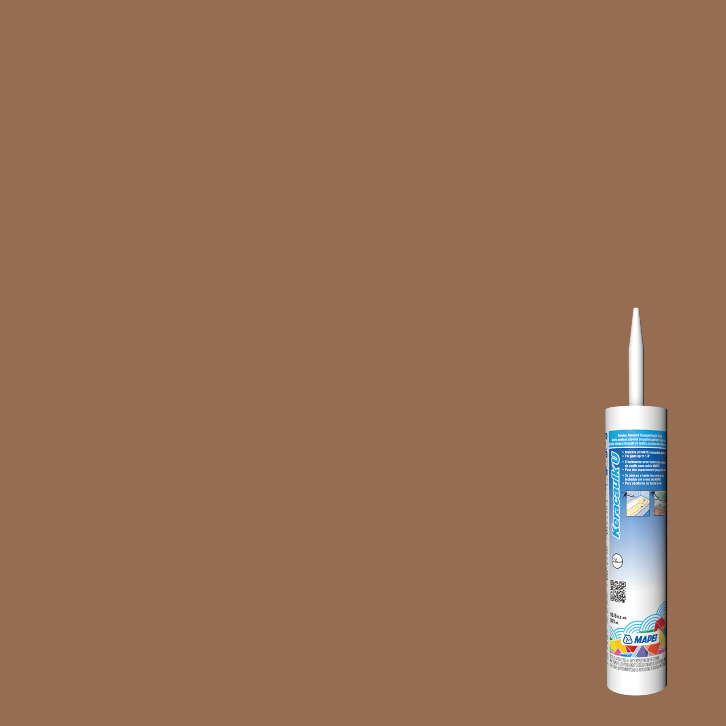 Keracaulk U Unsanded Siliconized Acrylic Caulk - #110 Caramel - 311 mL