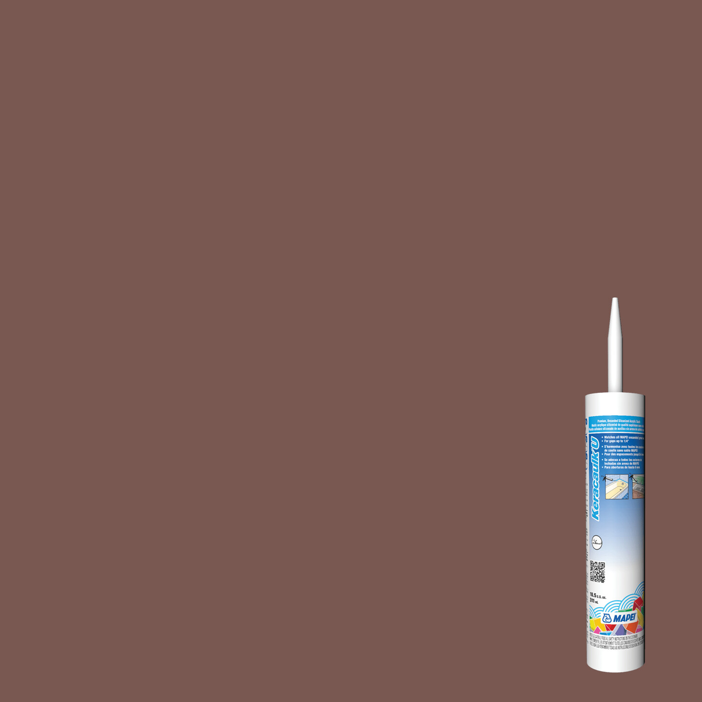 Keracaulk U Unsanded Siliconized Acrylic Caulk - #113 Brick Red - 311 mL