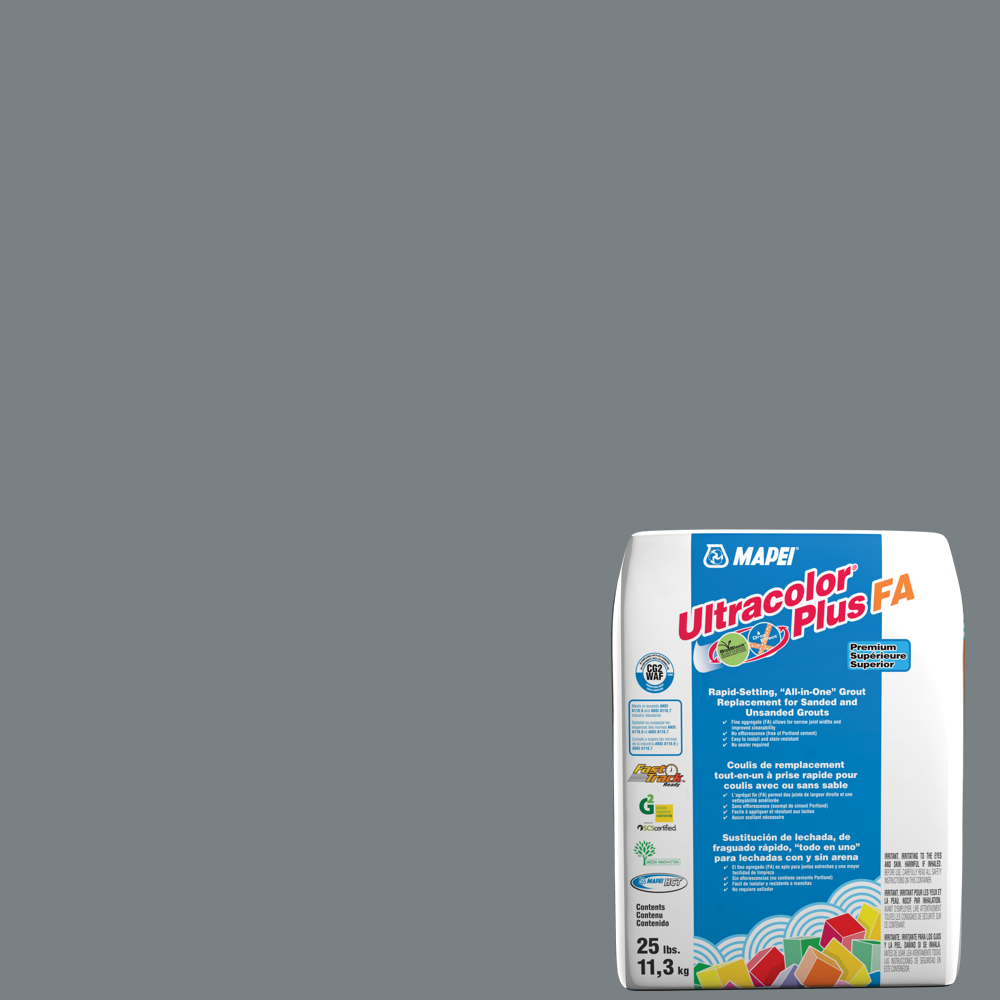 MAPEI Ultracolor Plus FA 25-lb Charcoal All-in-One Grout MAPEI Ultracolor Plus FA 25-lb Charcoal All-in-One Grout