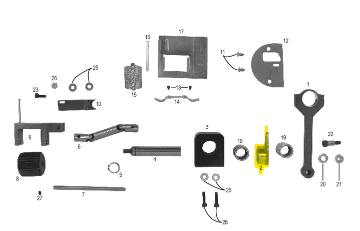 Replacement Feed Roller Drive Crank National 126 Single Pull Binding Brute Carpert Binder