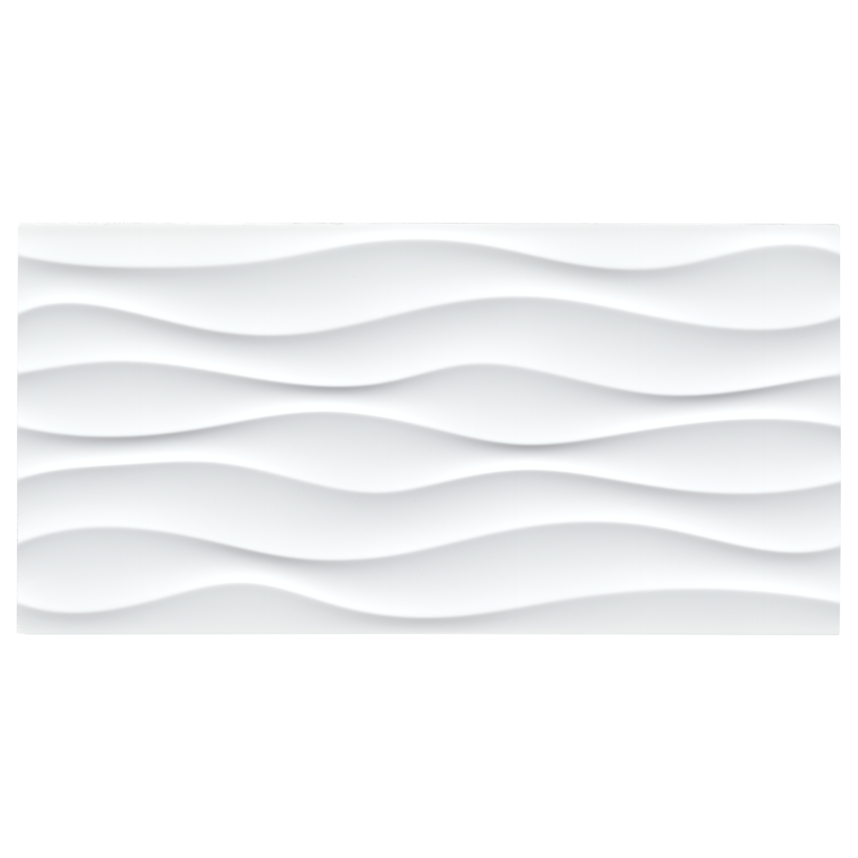 Wall Tiles Dymo Wavy White-Cool Glossy 12" x 24"